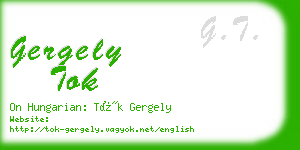 gergely tok business card